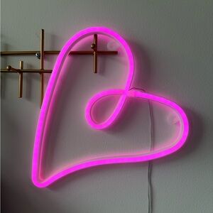 Pink Heart Neon Light